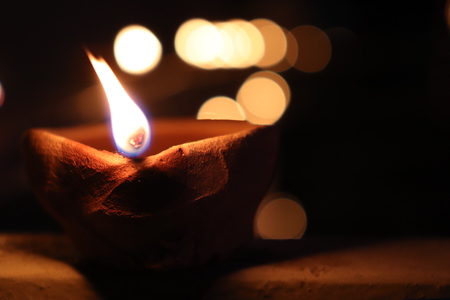 A diwali candleの写真素材