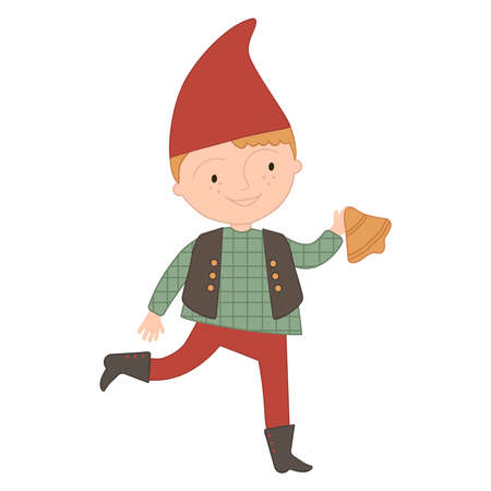 Happy child in a Christmas sweater.のイラスト素材