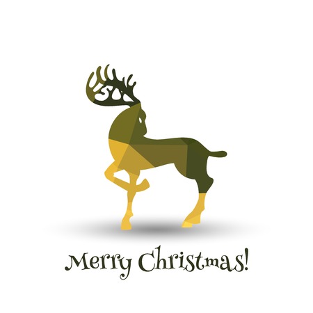 Abstract polygonal deer. Geometric hipster illustration. Polygonal antlersのイラスト素材