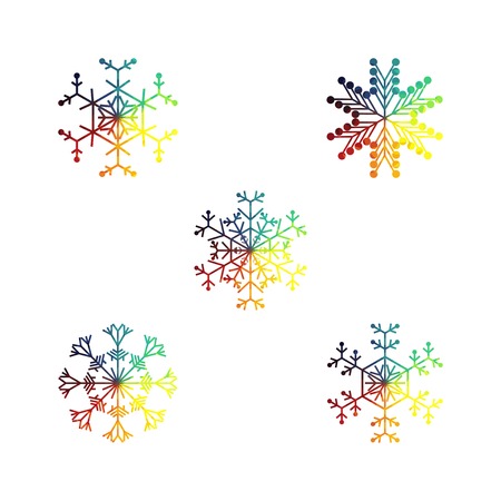 Vector snowflakes. Christmas and new year design element set.のイラスト素材