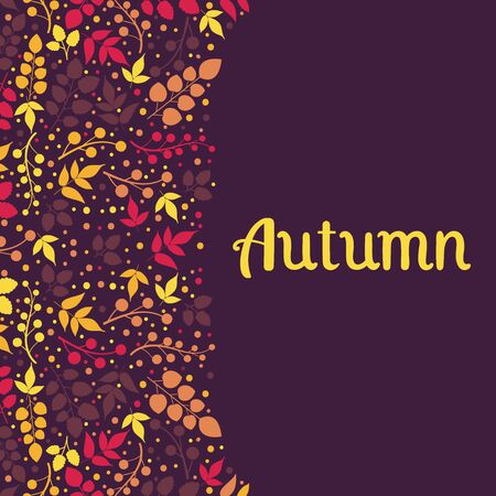 Autumn falling leaves background.Can be used for wallpaper,design of invitation,card, web page background, for cover notebook, diary, for fashion design, for design of utensils ,etcのイラスト素材