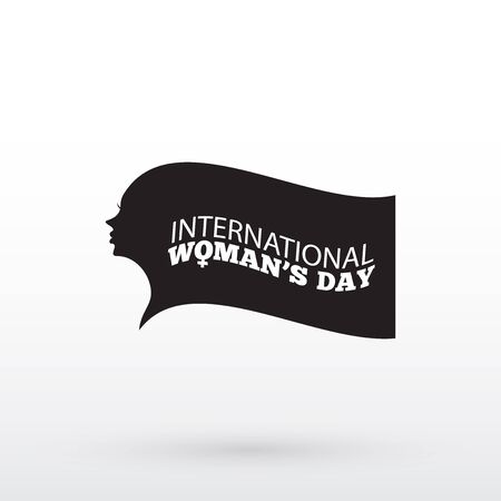 Womans day design, vector illustration. Silhouette of woman head.のイラスト素材