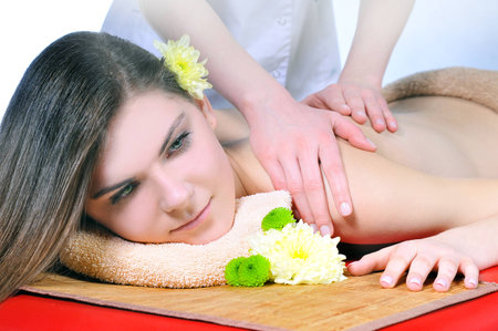 massage and spa. Beautiful women care treatment, sticks, regenerationの写真素材
