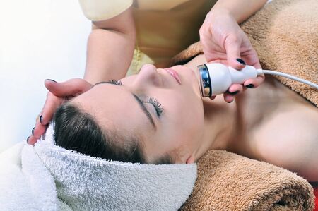 Renewals mesotherapy hands spa. Beautiful women treatment close