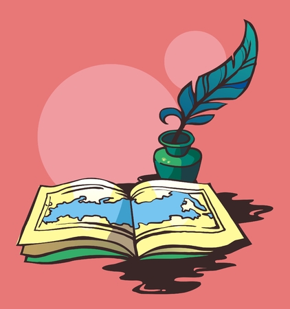 maps and penのイラスト素材