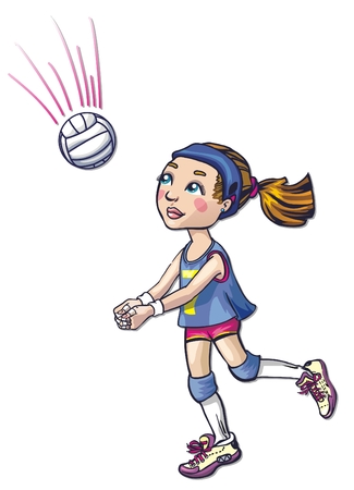 volleyball athlete girlのイラスト素材