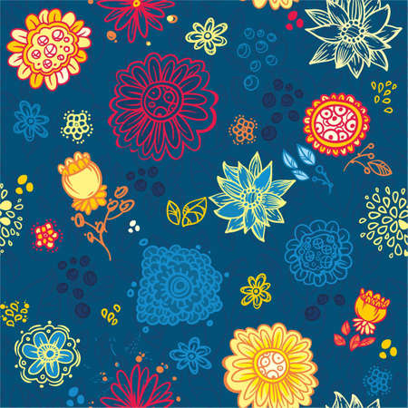 floral seamless background  Romantic seamless pattern のイラスト素材