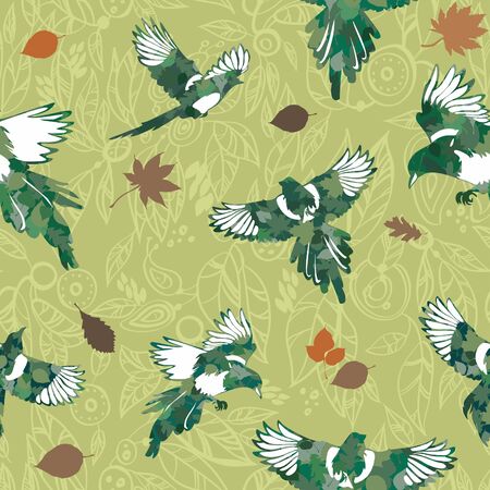 Seamless pattern with birdsのイラスト素材