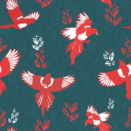 Seamless pattern with birdsのイラスト素材