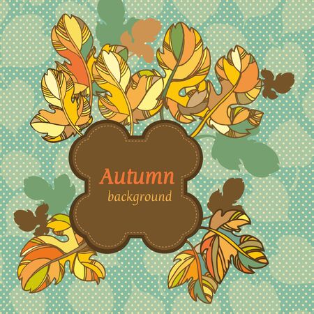 leaves on a light gray background. spase for textのイラスト素材