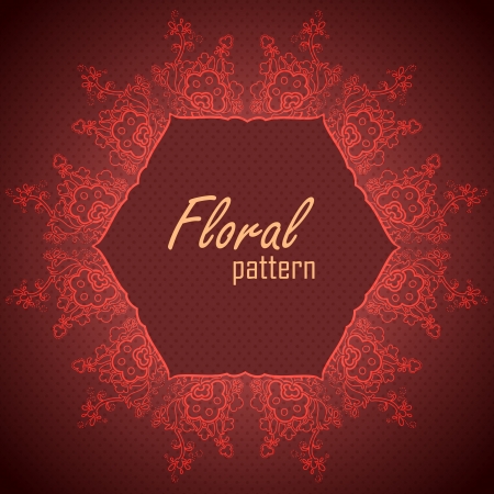Gift Card. Floral frame. のイラスト素材