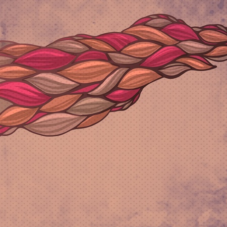 colorful abstract hand-drawn spring pattern, waves decorative backgroundのイラスト素材