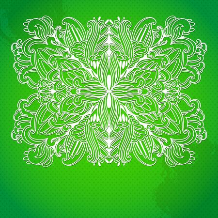 Ornamental abstract round color lace patternのイラスト素材