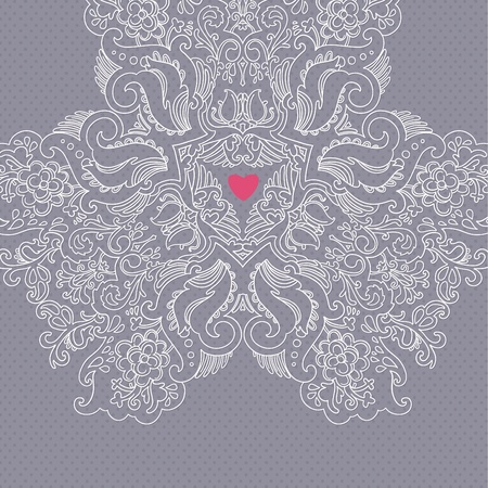 excellent retro floral and linear backgroundのイラスト素材