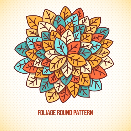 pattern with foliage pattern  Vector illustration  Eco friendly leaf design background  のイラスト素材