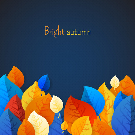 Autumn leaves vector nature vector concept のイラスト素材