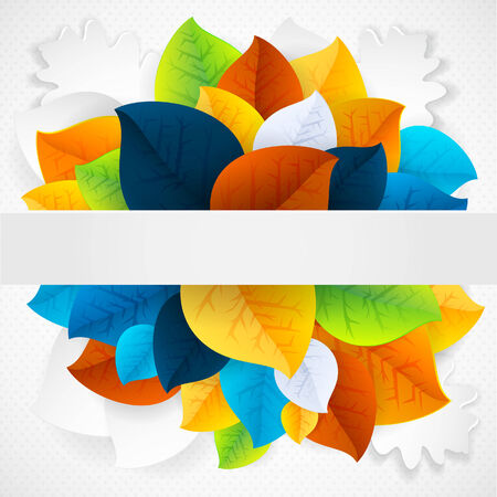 Autumn abstract vector background for fabric, web, print  rainbow colors will make fun of youのイラスト素材