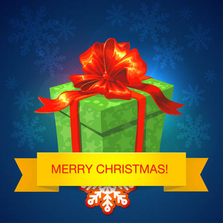 vector gift box with bows and ribbons. のイラスト素材