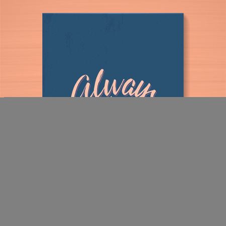 Hand Calligraphy card motivation template on wood background with shadowのイラスト素材