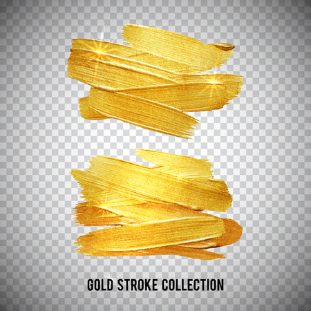Gold watercolor texture paint stain abstract illustration set. Shining brush stroke for you amazing design project Set of abstract hand painted watercolor paint golden backgroundのイラスト素材
