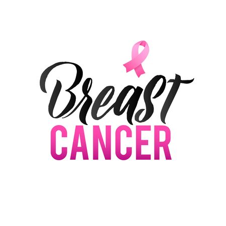 Pink Ribbon Breast Cancer Awareness Vector Illustrationのイラスト素材