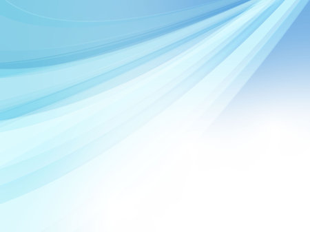 Abstract background with an image of flowing wave lines in the sky_light blueのイラスト素材