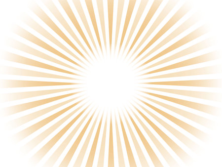 Concentrated line background material of slightly colorful shining sun rays image_Orangeのイラスト素材
