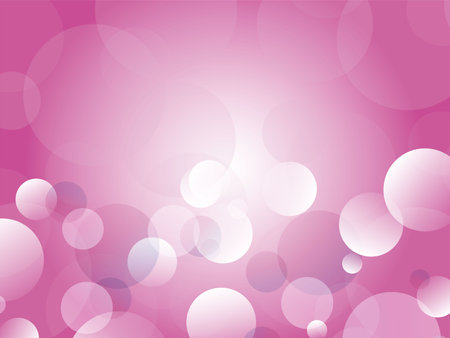 Refreshing polka dot background material with the image of soap bubbles floating in the sky_pink colorのイラスト素材