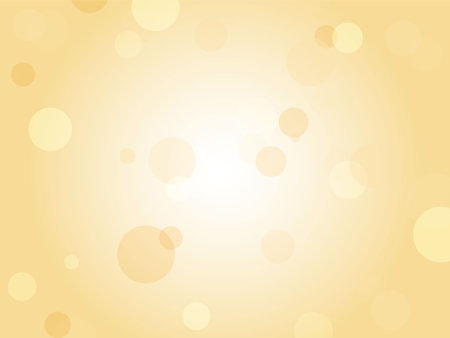 Polka dot background material with the image of bubbles floating in water_Orangeのイラスト素材
