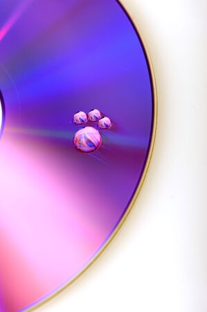 footprint on cdの写真素材