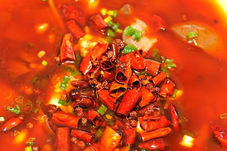 The Chinese food capsicum oilの写真素材