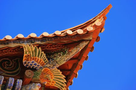 china Temples pavilions and skyの写真素材