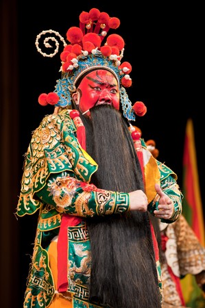 china opera man with long beardの写真素材