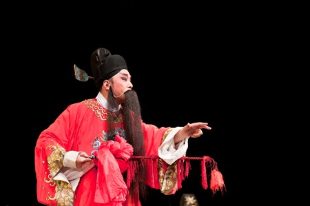 china opera man with long beardの写真素材