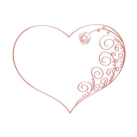 heart and roseのイラスト素材