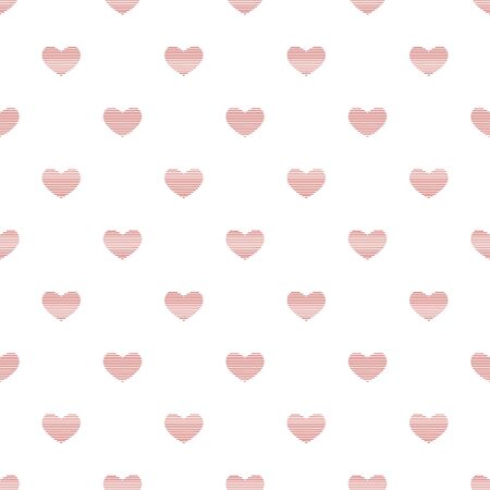 textile heart patternのイラスト素材