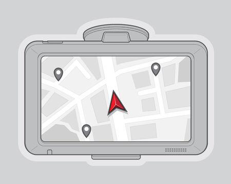 GPS Navigation Unitのイラスト素材