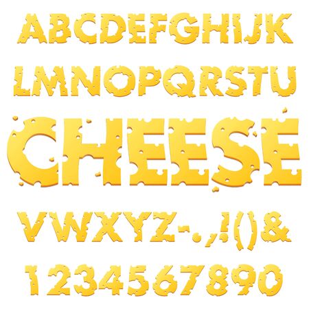 Swiss Cheese Alphabet Lettersのイラスト素材