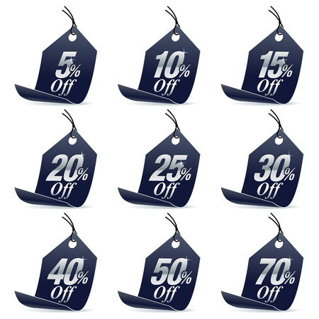 Shopping Sale Discount Black Price Tagのイラスト素材