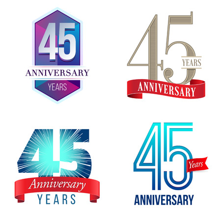 45 Years Anniversaryのイラスト素材