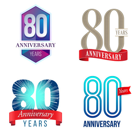 80 Years Anniversaryのイラスト素材