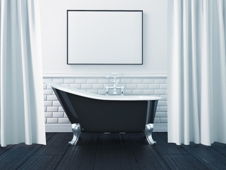 3d rendering interior of a bathroomの写真素材