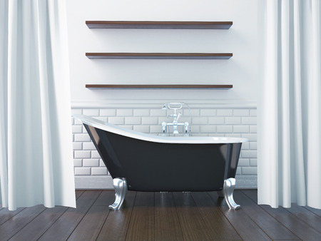 3d rendering interior of a bathroomの写真素材