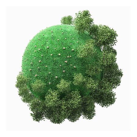 the concept of a small planet with the problem of deforestationの写真素材