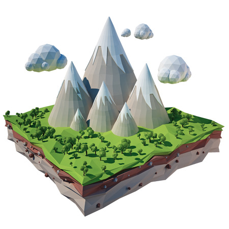 3d isolated landscapeの写真素材