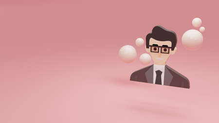 3D Businessman Background Image 3d illustration