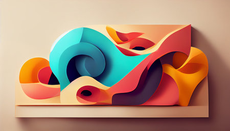 Abstract Art or Mockup Background Image Templateの写真素材