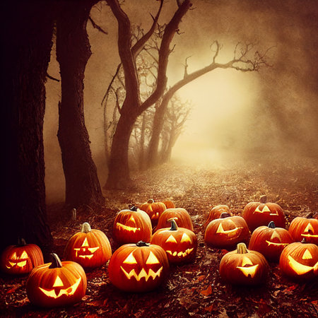 Halloween Theme Background Imageの写真素材