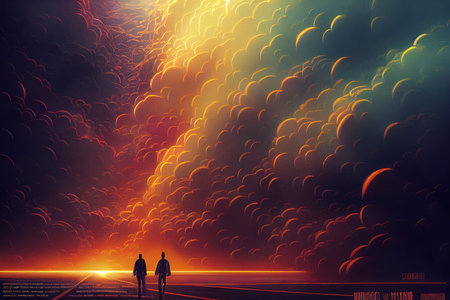 Movie Poster Concept Art Illustrationの写真素材