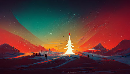 Lowpoly Game Environment Concept Artの写真素材